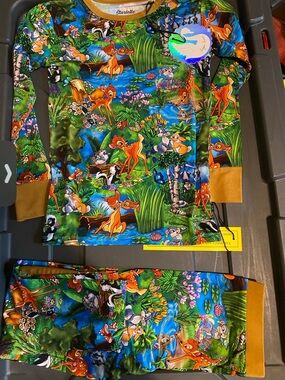 Starlette (sugar swan)  Bambi Forest Pajama Set 7/8 NWT bamboo